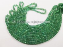 Emerald Faceted Roundelle Beads